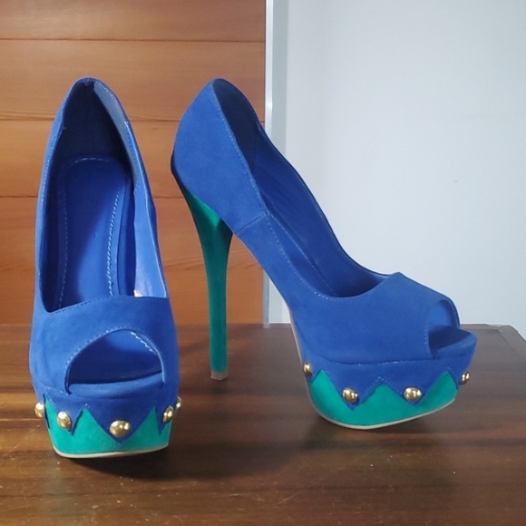 Liliana Suede Cutout Peep Toe Stiletto Heel